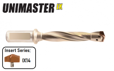 15.50mm - 15.90mm 5xD Unimaster IX Exchangeable Head Drill Body Europa